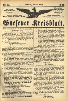 Gnesener Kreisblatt 1903.05.07 Nr37