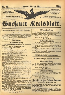 Gnesener Kreisblatt 1903.05.14 Nr39