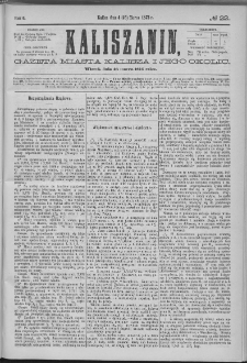 Kaliszanin : gazeta miasta Kalisza i jego okolic