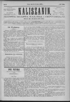 Kaliszanin : gazeta miasta Kalisza i jego okolic