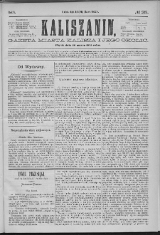 Kaliszanin : gazeta miasta Kalisza i jego okolic