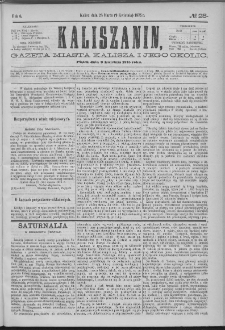 Kaliszanin : gazeta miasta Kalisza i jego okolic