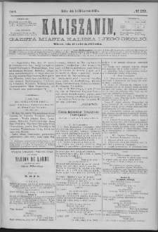 Kaliszanin : gazeta miasta Kalisza i jego okolic