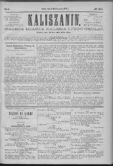 Kaliszanin : gazeta miasta Kalisza i jego okolic