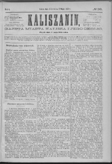 Kaliszanin : gazeta miasta Kalisza i jego okolic