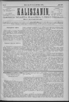 Kaliszanin : gazeta miasta Kalisza i jego okolic