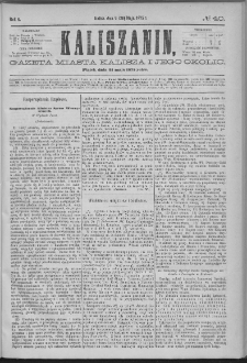 Kaliszanin : gazeta miasta Kalisza i jego okolic