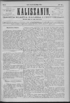 Kaliszanin : gazeta miasta Kalisza i jego okolic