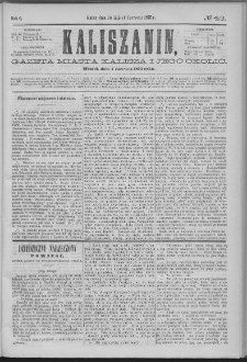 Kaliszanin : gazeta miasta Kalisza i jego okolic