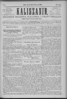 Kaliszanin : gazeta miasta Kalisza i jego okolic