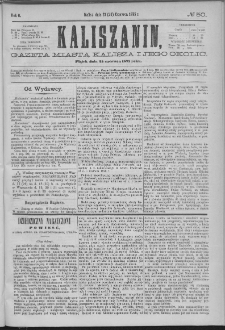 Kaliszanin : gazeta miasta Kalisza i jego okolic