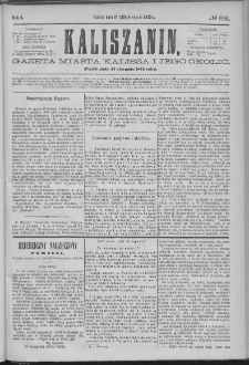 Kaliszanin : gazeta miasta Kalisza i jego okolic