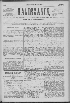 Kaliszanin : gazeta miasta Kalisza i jego okolic