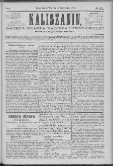 Kaliszanin : gazeta miasta Kalisza i jego okolic