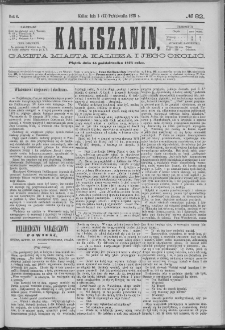 Kaliszanin : gazeta miasta Kalisza i jego okolic