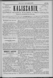 Kaliszanin : gazeta miasta Kalisza i jego okolic