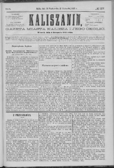 Kaliszanin : gazeta miasta Kalisza i jego okolic