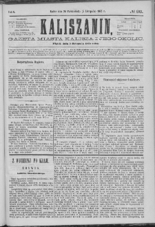 Kaliszanin : gazeta miasta Kalisza i jego okolic