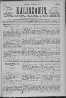 Kaliszanin : gazeta miasta Kalisza i jego okolic