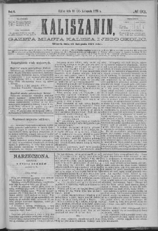 Kaliszanin : gazeta miasta Kalisza i jego okolic