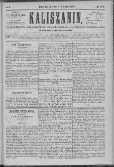 Kaliszanin : gazeta miasta Kalisza i jego okolic