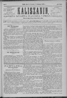 Kaliszanin : gazeta miasta Kalisza i jego okolic