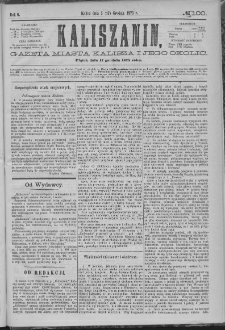 Kaliszanin : gazeta miasta Kalisza i jego okolic