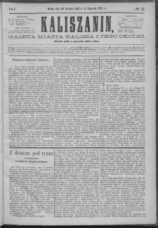 Kaliszanin : gazeta miasta Kalisza i jego okolic