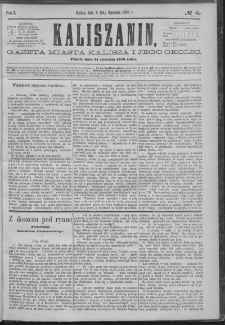 Kaliszanin : gazeta miasta Kalisza i jego okolic