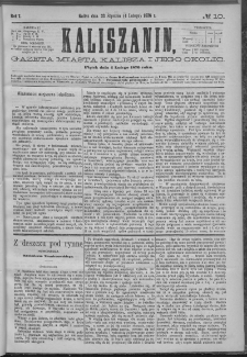 Kaliszanin : gazeta miasta Kalisza i jego okolic