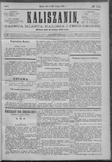 Kaliszanin : gazeta miasta Kalisza i jego okolic