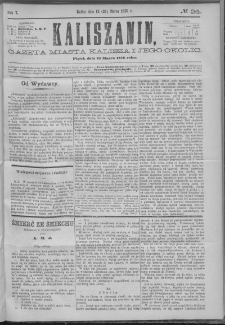 Kaliszanin : gazeta miasta Kalisza i jego okolic