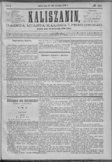 Kaliszanin : gazeta miasta Kalisza i jego okolic