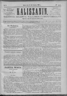 Kaliszanin : gazeta miasta Kalisza i jego okolic