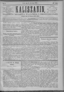 Kaliszanin : gazeta miasta Kalisza i jego okolic