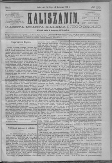 Kaliszanin : gazeta miasta Kalisza i jego okolic