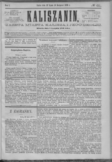 Kaliszanin : gazeta miasta Kalisza i jego okolic