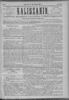 Kaliszanin : gazeta miasta Kalisza i jego okolic