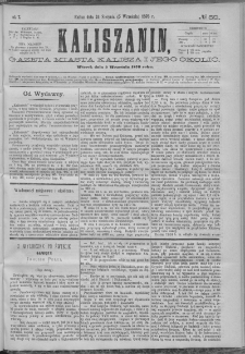 Kaliszanin : gazeta miasta Kalisza i jego okolic