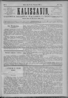 Kaliszanin : gazeta miasta Kalisza i jego okolic