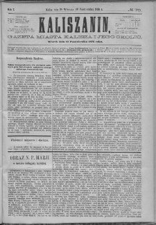 Kaliszanin : gazeta miasta Kalisza i jego okolic