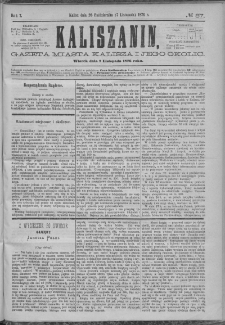 Kaliszanin : gazeta miasta Kalisza i jego okolic