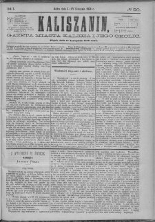 Kaliszanin : gazeta miasta Kalisza i jego okolic