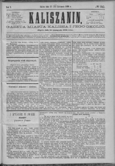 Kaliszanin : gazeta miasta Kalisza i jego okolic