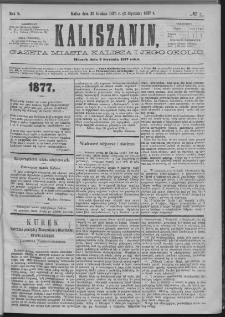 Kaliszanin : gazeta miasta Kalisza i jego okolic