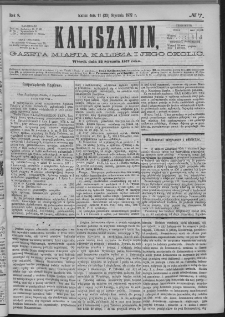 Kaliszanin : gazeta miasta Kalisza i jego okolic