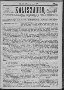 Kaliszanin : gazeta miasta Kalisza i jego okolic