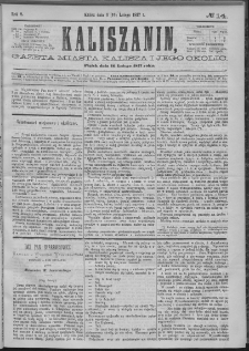 Kaliszanin : gazeta miasta Kalisza i jego okolic