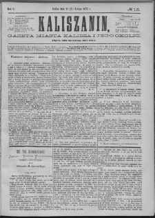 Kaliszanin : gazeta miasta Kalisza i jego okolic