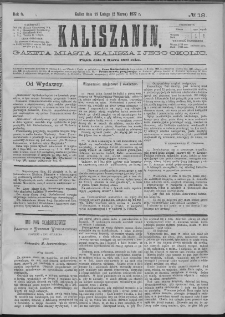 Kaliszanin : gazeta miasta Kalisza i jego okolic